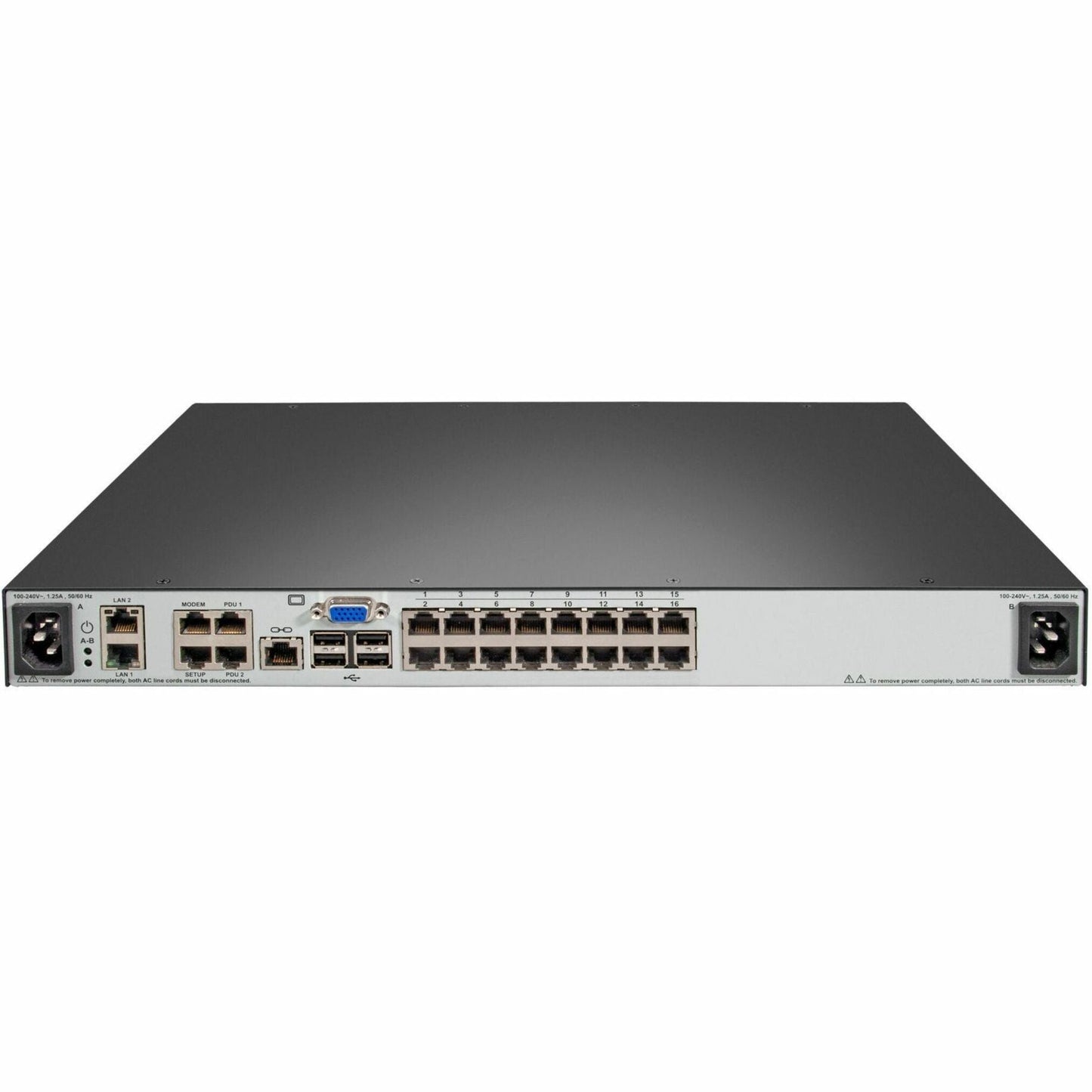 Vertiv Avocent MPU KVM Switch | 16 port | 2 Digital Path | Dual AC Power TAA