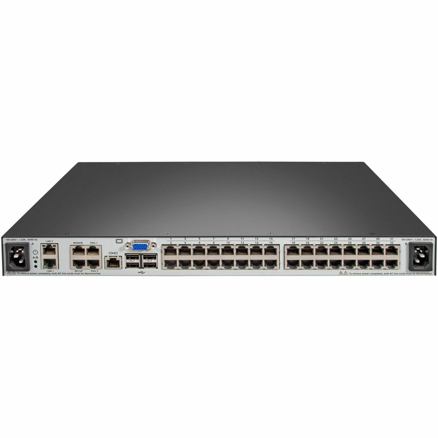 Vertiv Avocent MPU KVM Switch | 32 port | 8 Digital Path | Dual AC Power TAA