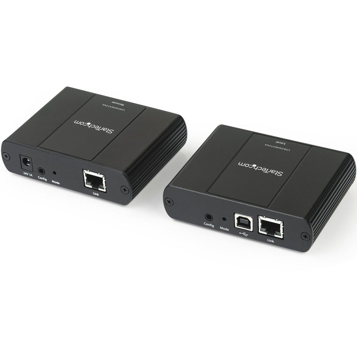 StarTech.com 4 Port USB 2.0 Extender Hub over Cat5e or Cat6 Ethernet Cable - 330ft/100m Metal USB 2.0 Extender Kit - ESD Powered 480mbps