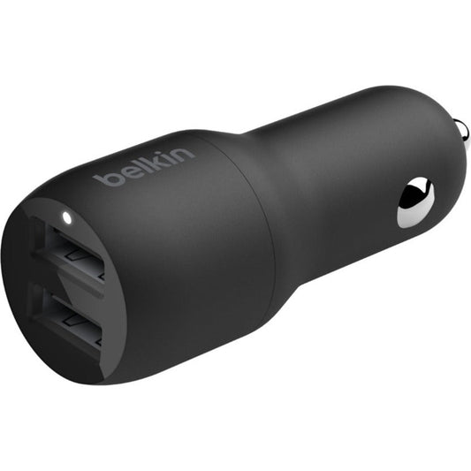 Belkin BoostCharge Dual USB-A Car Charger 24W (USB-A to Micro-USB Cable included)