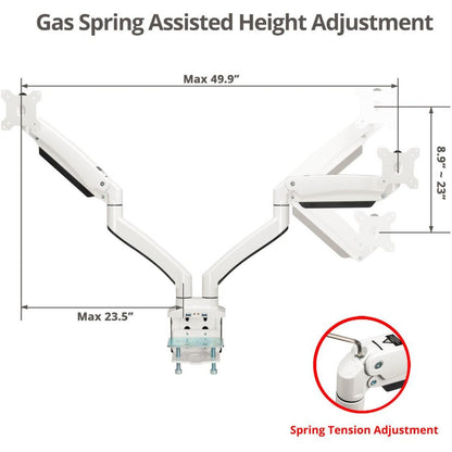 SIIG Dual Monitor Aluminum Heavy Duty Desk Mount with USB and Audio Ports