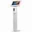 CTA Digital Premium Locking Floor Stand Kiosk with Automatic Soap Dispenser (White)