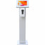 CTA Digital Premium Locking Floor Stand Kiosk with Automatic Soap Dispenser (White)