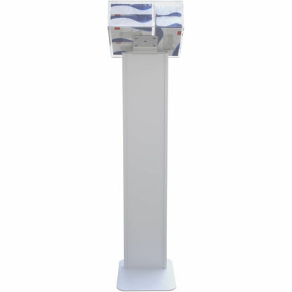 CTA Digital Premium Locking Sanitizing Station Stand with Graphic Card Slot (White)