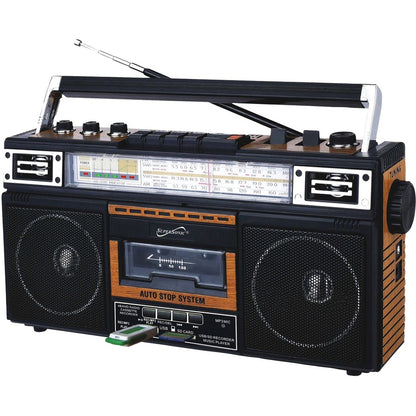 Supersonic 4 Band Radio & Cassette Player + Cassette To Mp3 Converter & Bluetooth