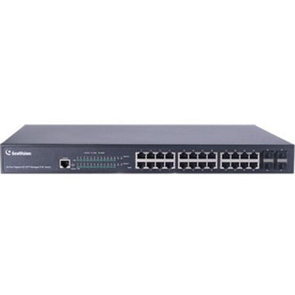 GeoVision 24-Port Gigabit 802.3at Web Management PoE Switch