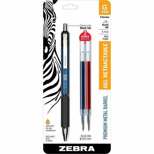 Zebra Pen STEEL 3 Series G-350 Retractable Gel Pen