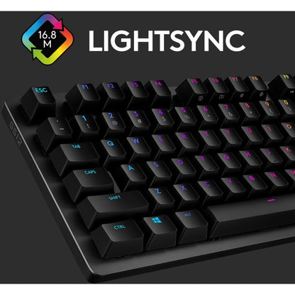 Logitech G512 CARBON LIGHTSYNC RGB Mechanical Gaming Keyboard with GX Brown switches and USB passthrough (Tactile)