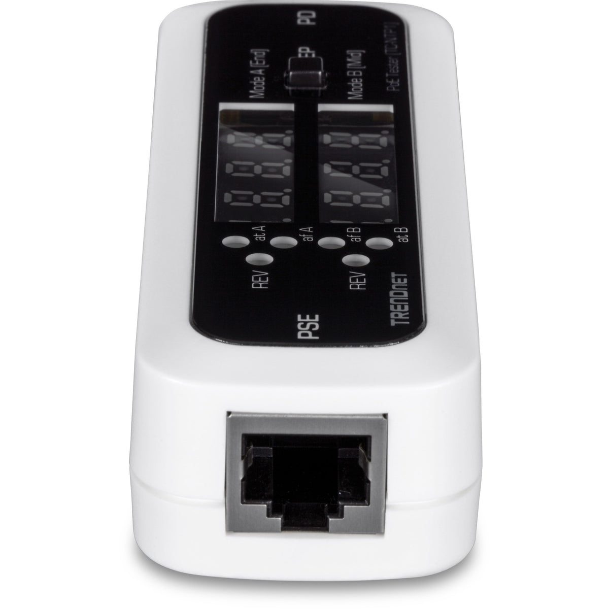 TRENDnet Inline PoE Tester TC-NTP1 Tests 4PPoE PoE+ PoE & Passive PoE Technology Wattage Voltage Amperage Polarity LED Display Battery-Free Troubleshoot PoE Issues IEEE 802.3af/at/bt