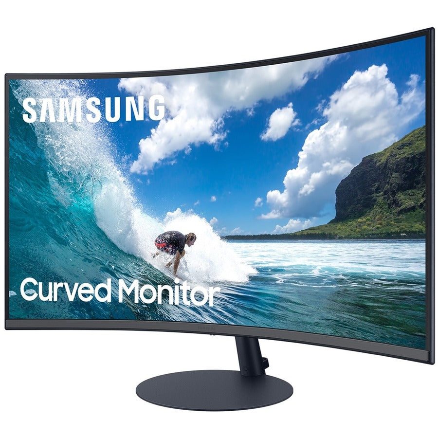 Samsung C27T550FDN 27" Full HD Curved Screen Gaming LCD Monitor - 16:9 - Dark Blue Gray