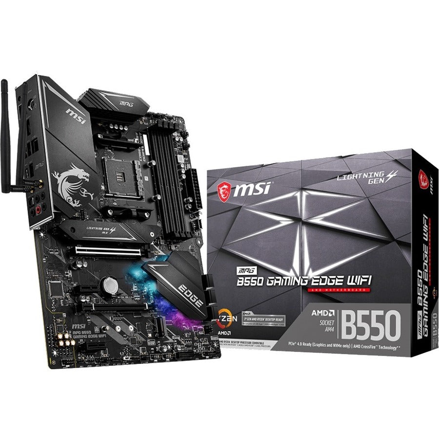 MSI MPG B550 GAMING EDGE WIFI Desktop Motherboard - AMD Chipset - Socket AM4 - ATX