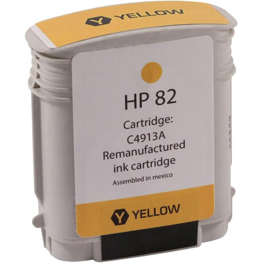 Clover Technologies Remanufactured High Yield Ink Cartridge - Alternative for HP 82 (C4913A) - Yellow Pack