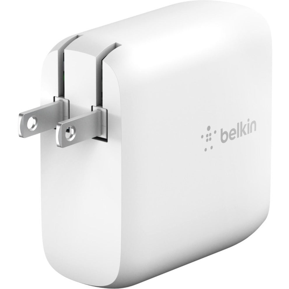 Belkin BoostCharge Dual USB-C Power Delivery GaN Wall Charger 68W Laptop Chromebook Charging - Power Adapter