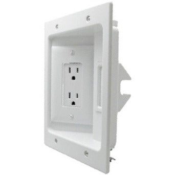 On-Q In-Wall TV Power and Cable Management Kit White