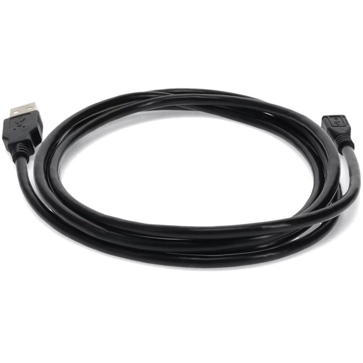 AddOn 1ft USB 2.0 (A) Male to Micro-USB 2.0 (B) Male Black Cable