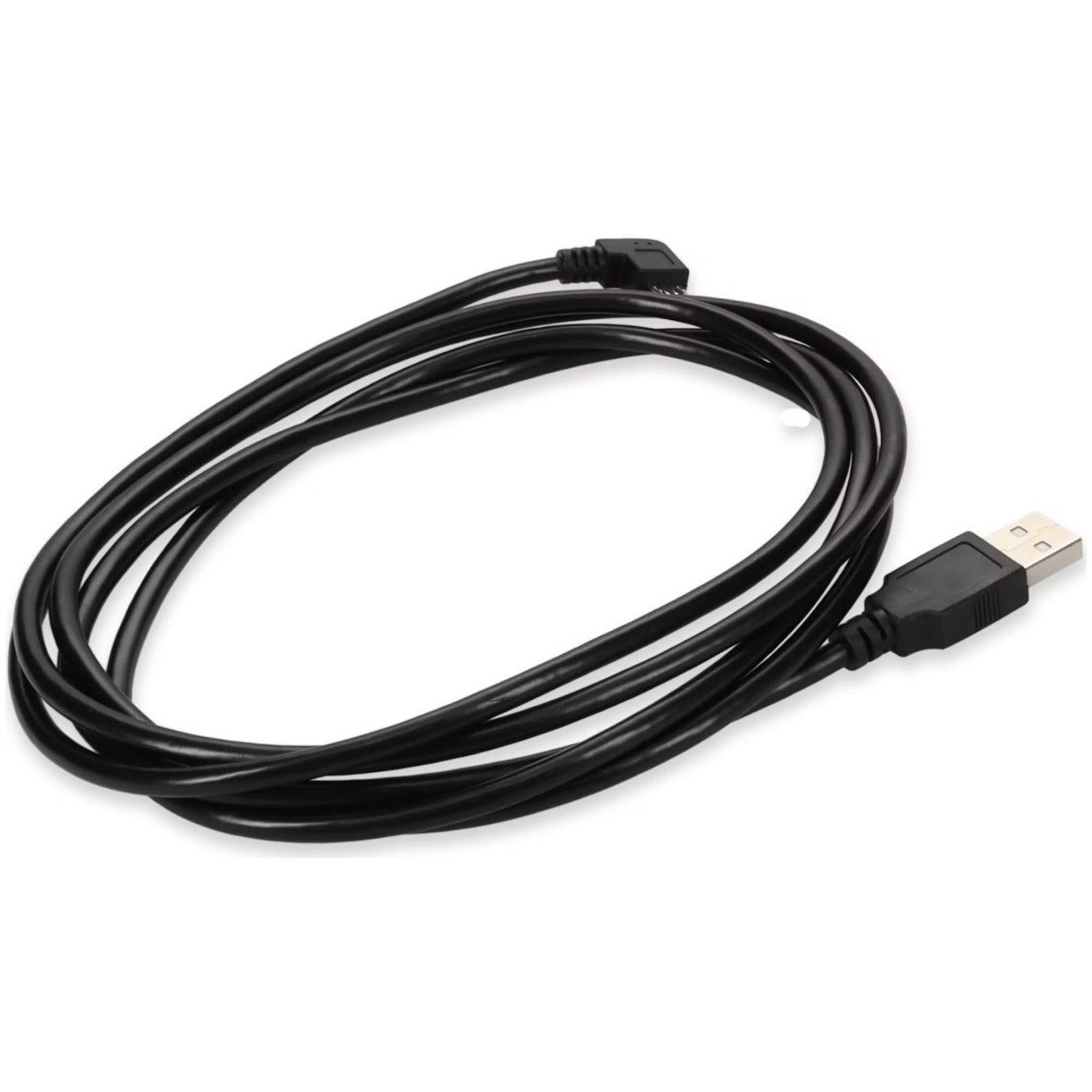 AddOn 6ft USB 2.0 (A) Male to Micro-USB 2.0 (B) Left-Angle Male Black Cable