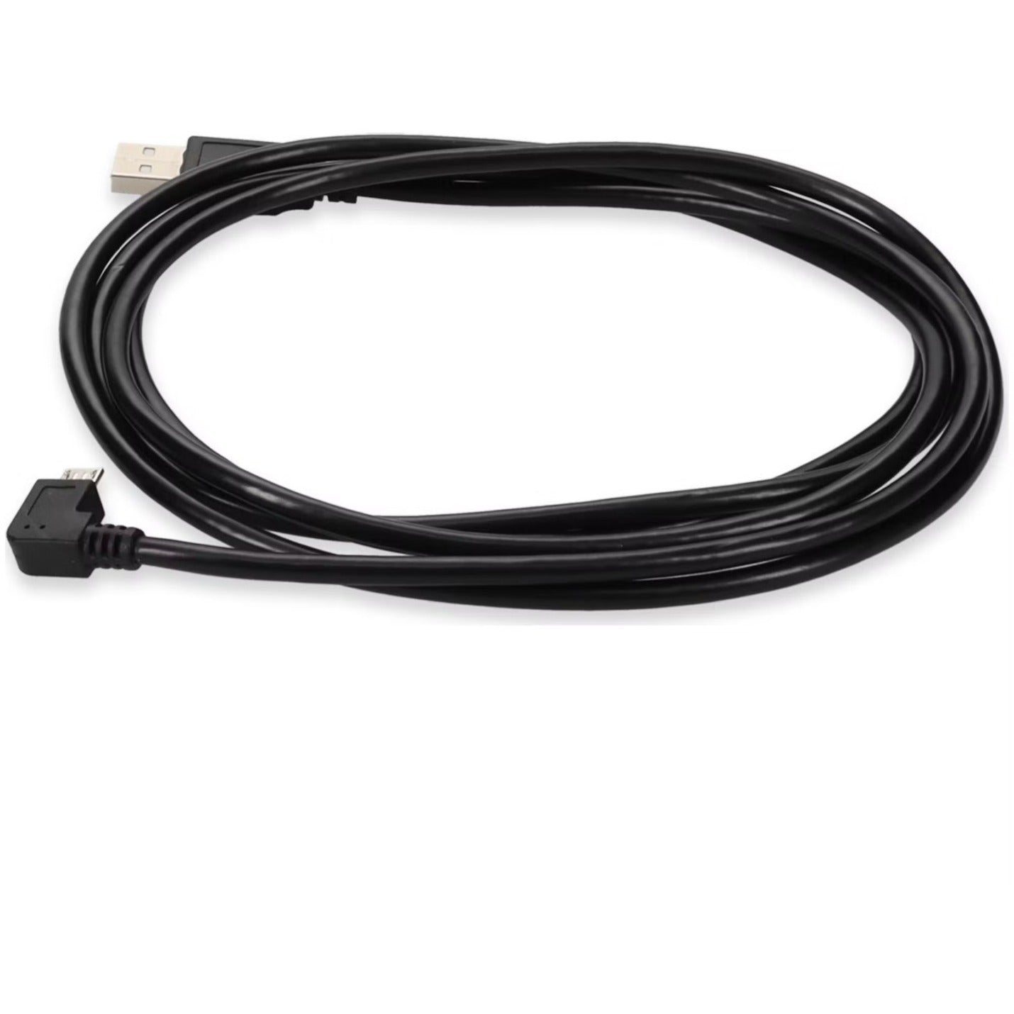 AddOn 6ft USB 2.0 (A) Male to Micro-USB 2.0 (B) Left-Angle Male Black Cable