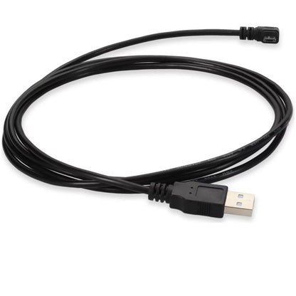 AddOn 2m USB 2.0 (A) Male to Micro-USB 2.0 (B) Right-Angle Male Black Cable