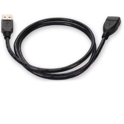 AddOn 5ft USB 2.0 (A) Male to Female Black Cable