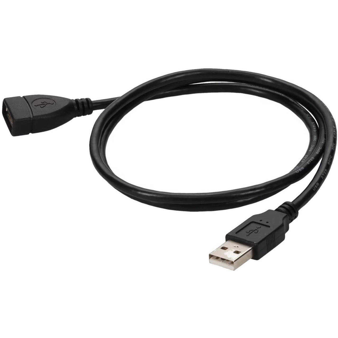 AddOn 5ft USB 2.0 (A) Male to Female Black Cable