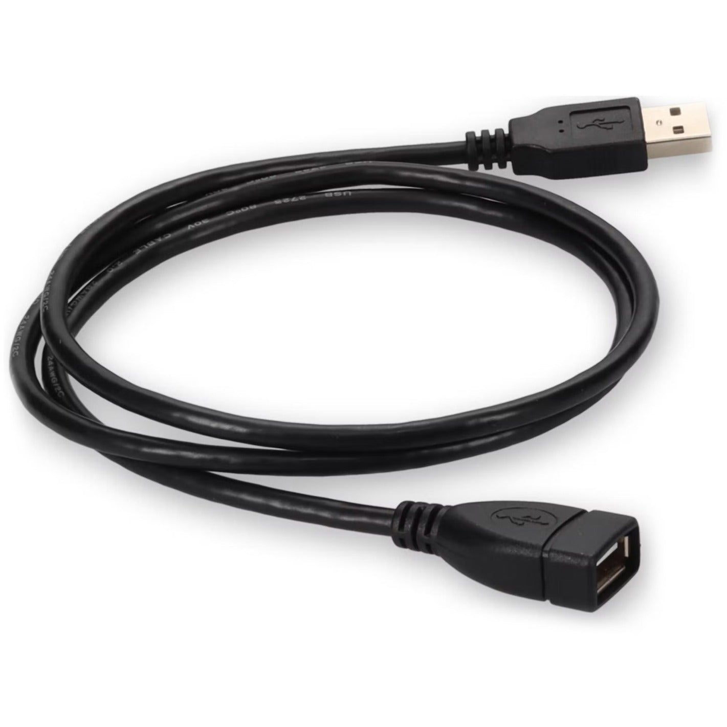 AddOn 5ft USB 2.0 (A) Male to Female Black Cable