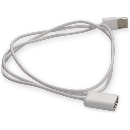 AddOn 2m USB 2.0 (A) Male to USB 2.0 (B) Male White Cable
