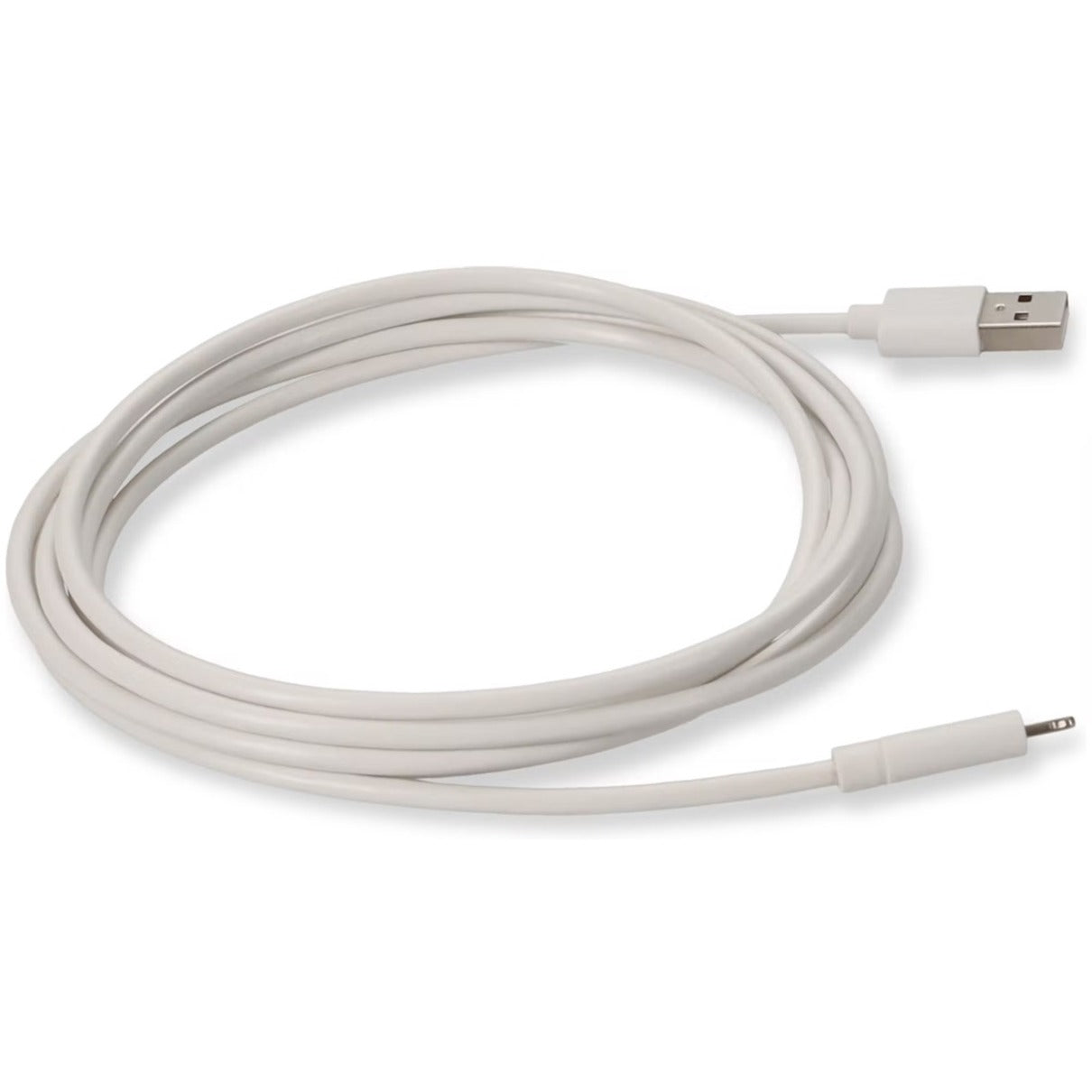AddOn 6in USB 2.0 (A) Male to Lightning Male White Cable