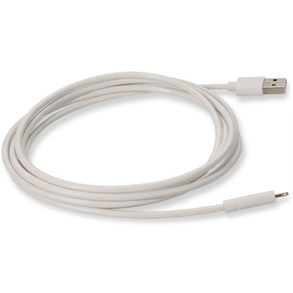 AddOn 6in USB 2.0 (A) Male to Lightning Male White Cable