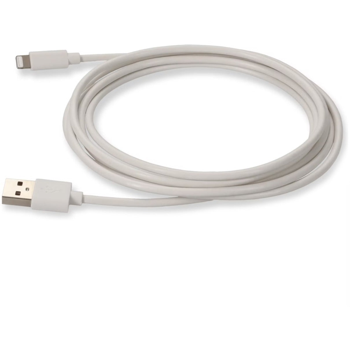 AddOn 6in USB 2.0 (A) Male to Lightning Male White Cable