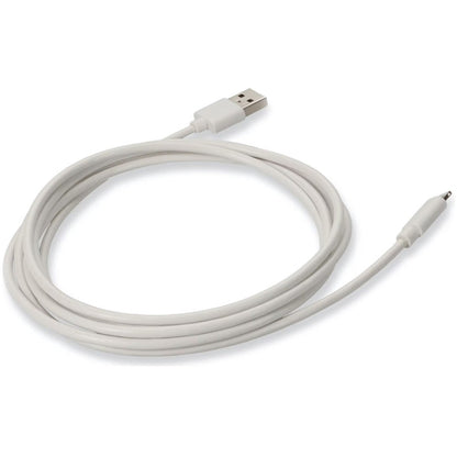 AddOn 6in USB 2.0 (A) Male to Lightning Male White Cable
