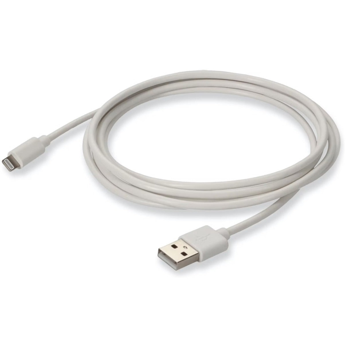 AddOn 6in USB 2.0 (A) Male to Lightning Male White Cable