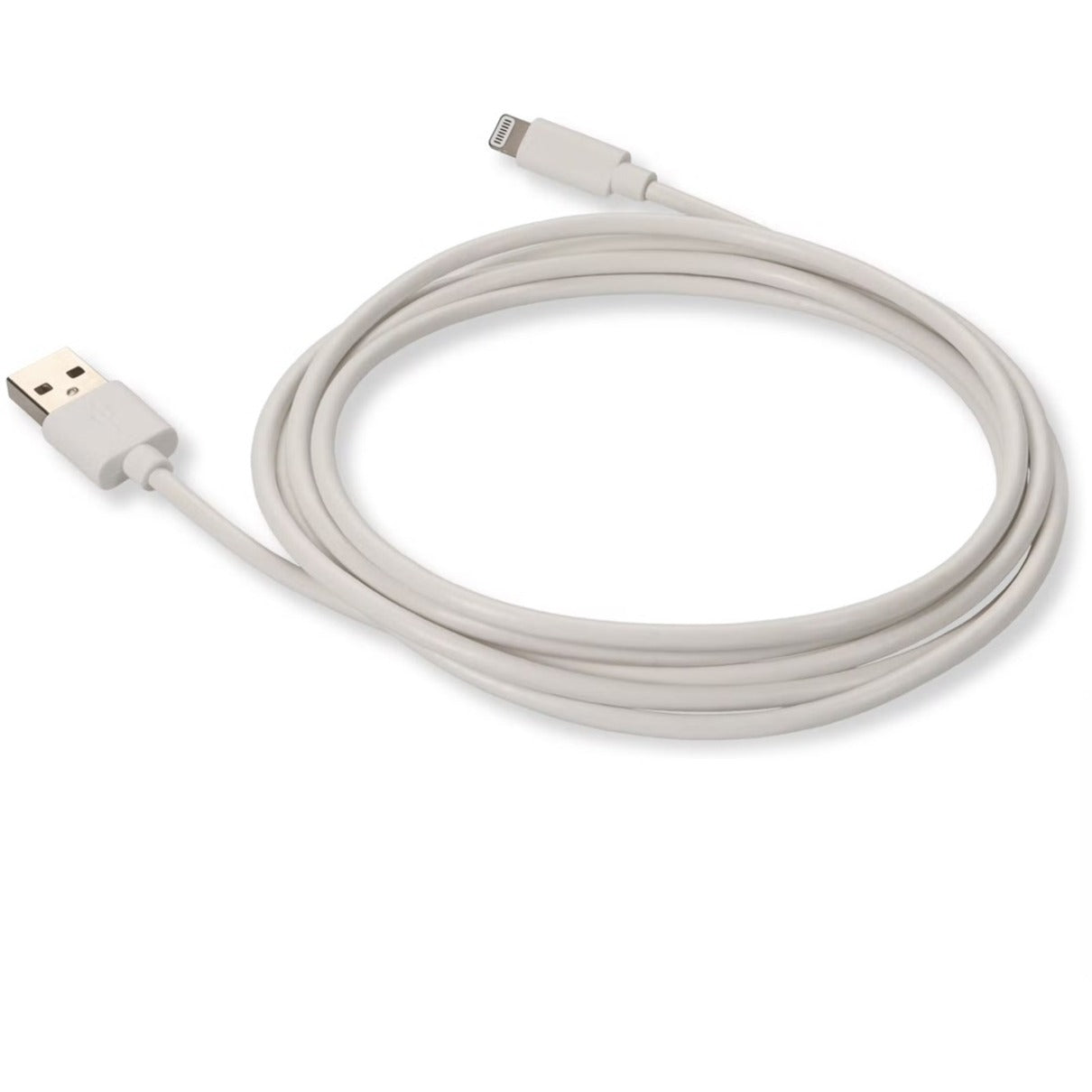 AddOn 6in USB 2.0 (A) Male to Lightning Male White Cable