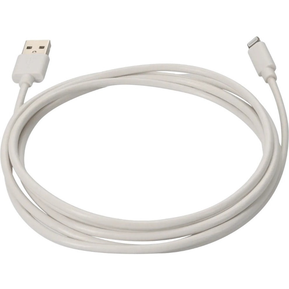 AddOn 2.0m (6.6ft) USB 2.0 (A) Male to Lightning Male Sync and Charge White Cable