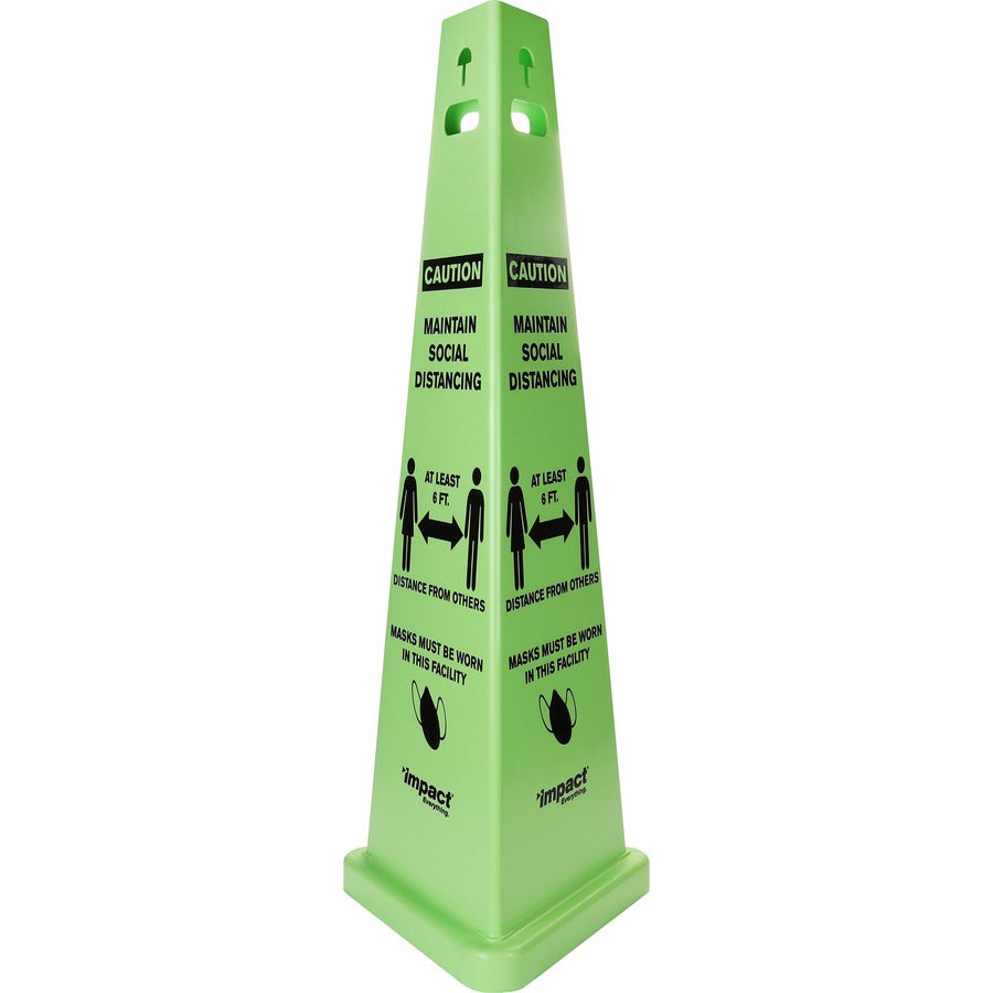 Impact TriVu Social Distancing 3 Sided Safety Cone