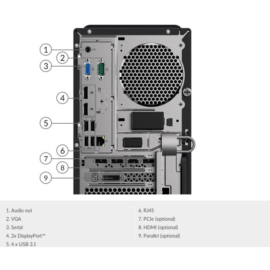 Lenovo ThinkCentre M920t 10SGS5JC00 Desktop Computer - Intel Core i5 9th Gen i5-9500 Hexa-core (6 Core) 3 GHz - 32 GB RAM DDR4 SDRAM - 1 TB HDD - 512 GB PCI Express SSD - Tower - Raven Black