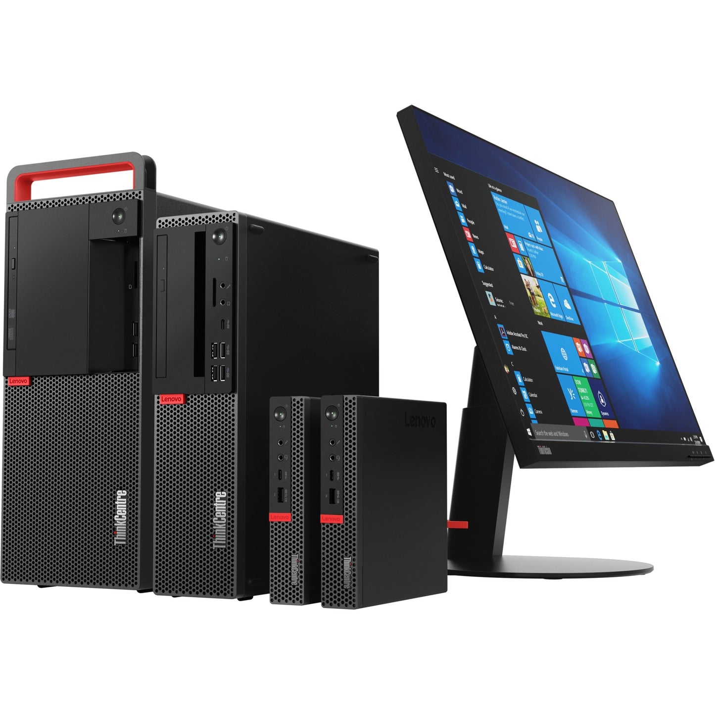 Lenovo ThinkCentre M920t 10SGS5JC00 Desktop Computer - Intel Core i5 9th Gen i5-9500 Hexa-core (6 Core) 3 GHz - 32 GB RAM DDR4 SDRAM - 1 TB HDD - 512 GB PCI Express SSD - Tower - Raven Black