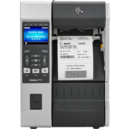 Zebra ZT610 Industrial Direct Thermal/Thermal Transfer Printer - Monochrome - Label Print - Ethernet - USB - Serial - Bluetooth - TAA Compliant