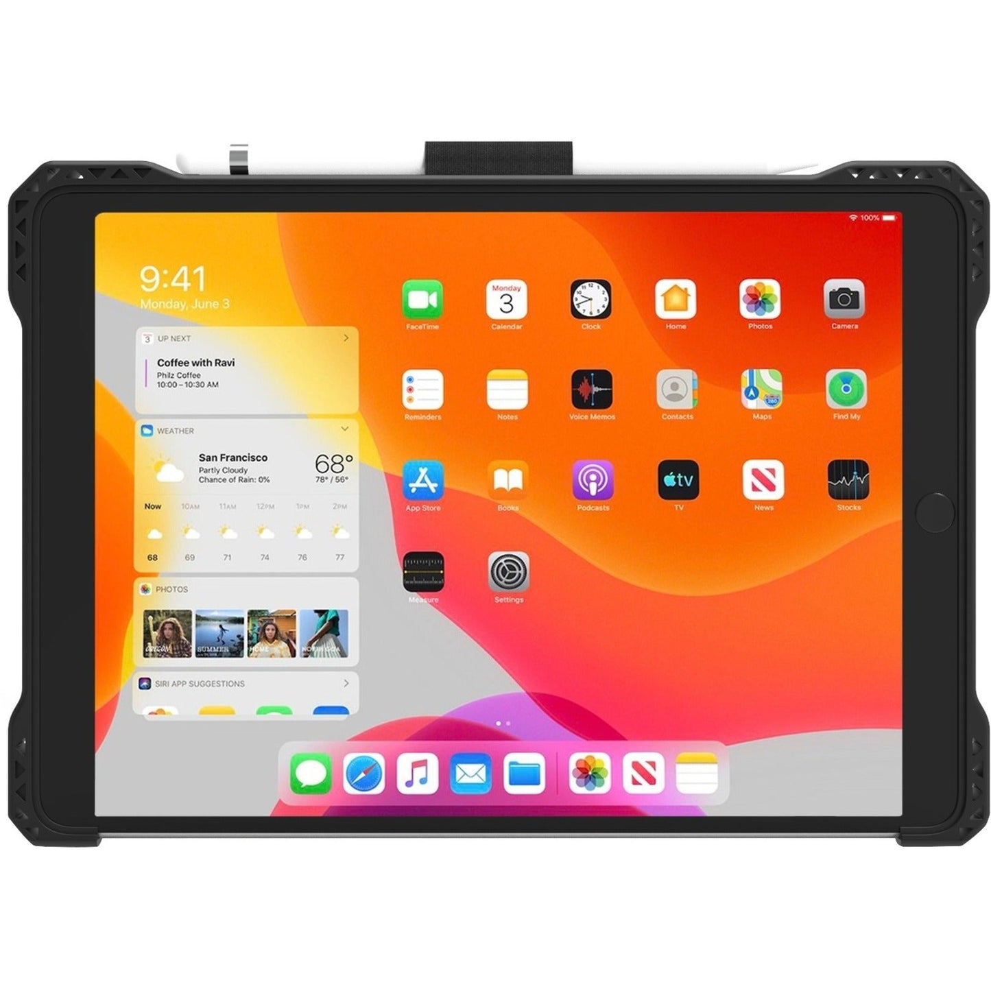 MAXCases Extreme Folio-K Carrying Case (Folio) for 10.2" Apple iPad (7th Generation) Tablet - Black Clear