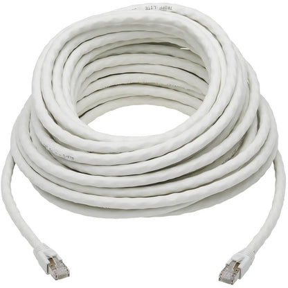 Tripp Lite Cat8 25G/40G-Certified Snagless Shielded S/FTP Ethernet Cable (RJ45 M/M) PoE White 60 ft. (18.29 m)