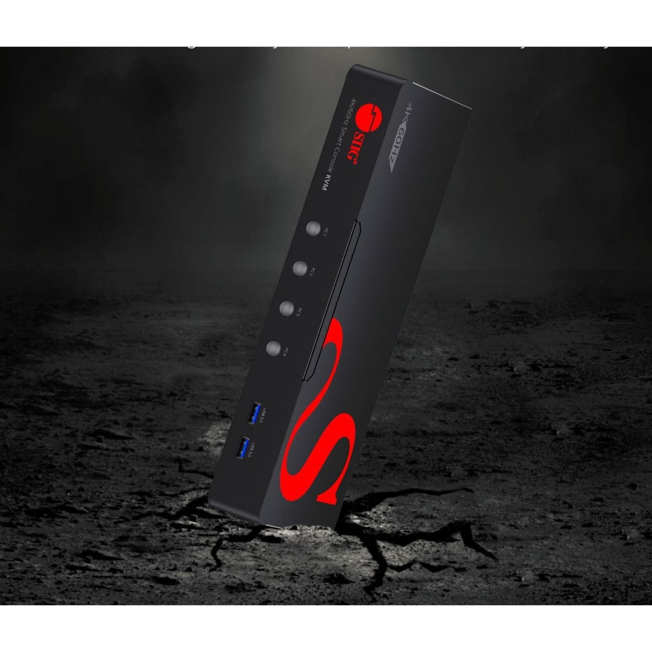 SIIG 4 Port 4K 60HZ DisplayPort 1.2 KVM Switch with USB 3.0 and Multi-Media ports