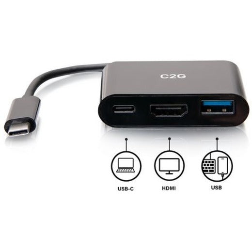 C2G USB C Mini Docking Station - USB C to HDMI USB 3.0 & USB C