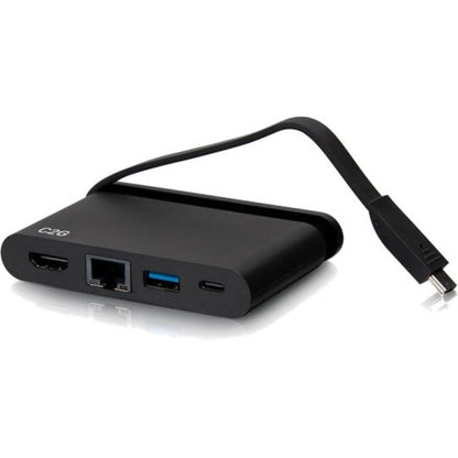 C2G USB C Dock with HDMI USB Ethernet USB C & Power Delivery up to 100W