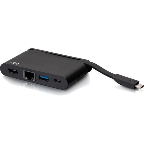 C2G USB C Dock with HDMI USB Ethernet USB C & Power Delivery up to 100W