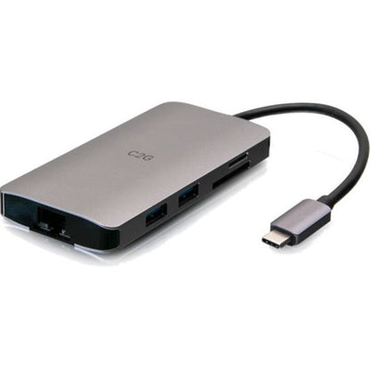 C2G USB C Dock with HDMI USB Ethernet SD USB C & Power up to 100W