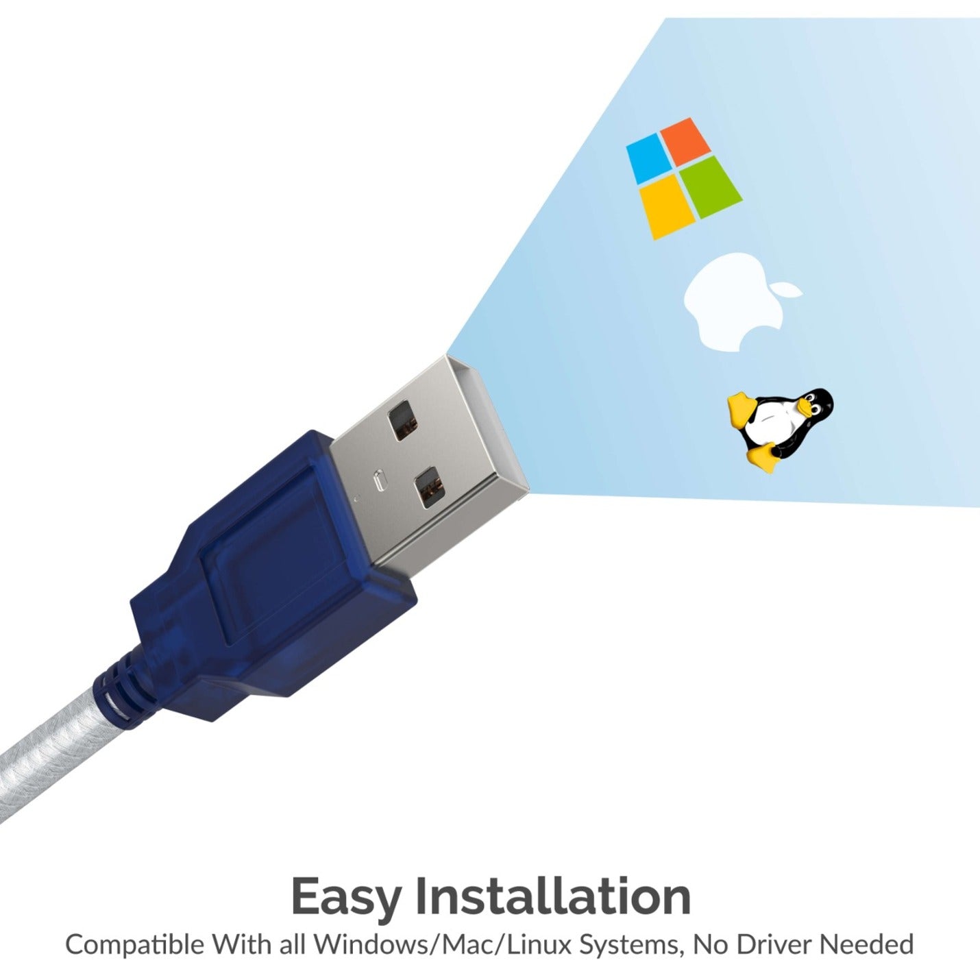 Sabrent USB 2.0 To Serial DB9 Male (9 Pin) RS232 Cable Adapter (CB-DB9P)