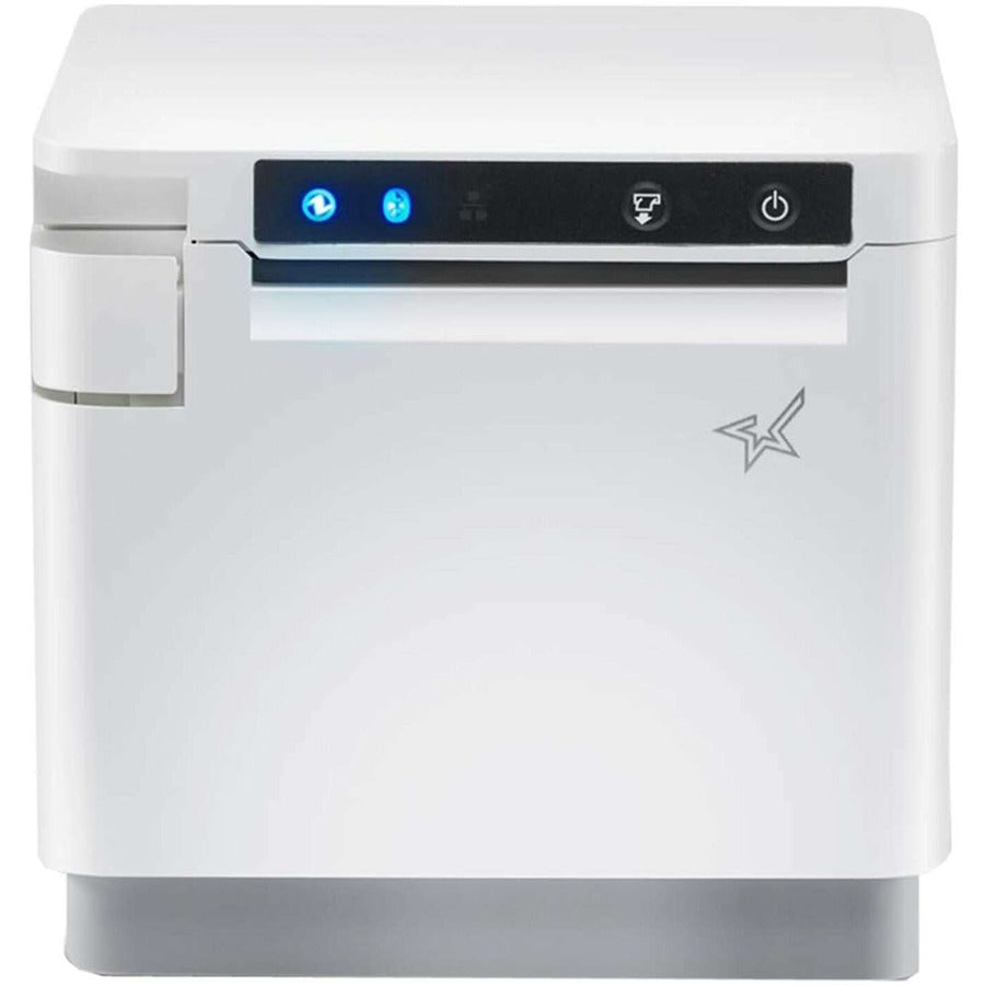 Star Micronics mCP31C - Ethernet (LAN) USB-C Power Delivery for Android Windows and Mac (not iOS) CloudPRNT Peripheral Hub - 3" Receipt Printer - 250 mm/sec - Monochrome - Auto Cutter - White Color