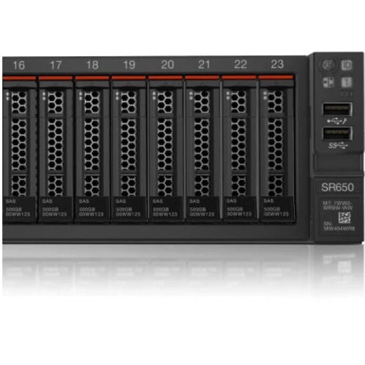 Lenovo ThinkSystem SR650 7X06A0KLNA 2U Rack Server - 1 x Intel Xeon Silver 4208 2.10 GHz - 16 GB RAM - 12Gb/s SAS Serial ATA/600 Controller