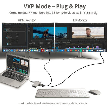 SIIG USB-C to mDP & HDMI VXP Video Adapter with 100W PD 3.0