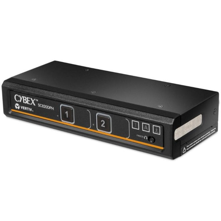 VERTIV Cybex SC820DPH-400 KVM SwitchboxVertiv Cybex SC800 Secure KVM | Single Head | 2 Port Universal DisplayPort | NIAP version 4.0 Certified (SC820DPH-400)