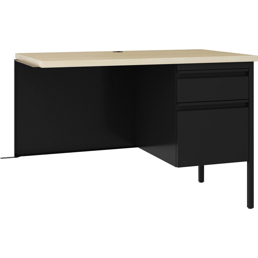 Lorell Fortress Steel Right-pedestal Return Desk